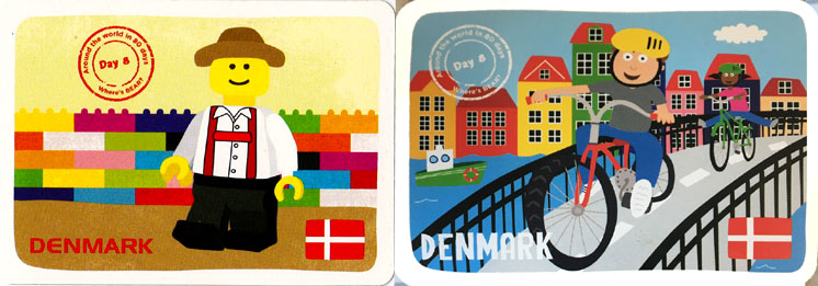 Yoyo Bear Around the World Denmark card variants